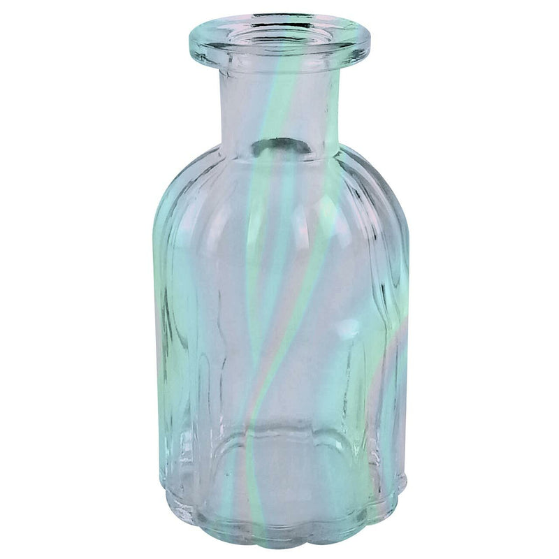 Blue Iridescent Glass Mini Bud Vase by The Bullish Store