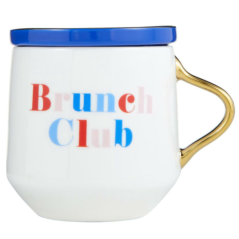 Brunch Club Mug & Coaster Lid in Blue by The Bullish Store