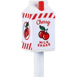 Cherry Milk Shake Retro Pencil Eraser Toppers | Gift Bottle of of 6 by The Bullish Store