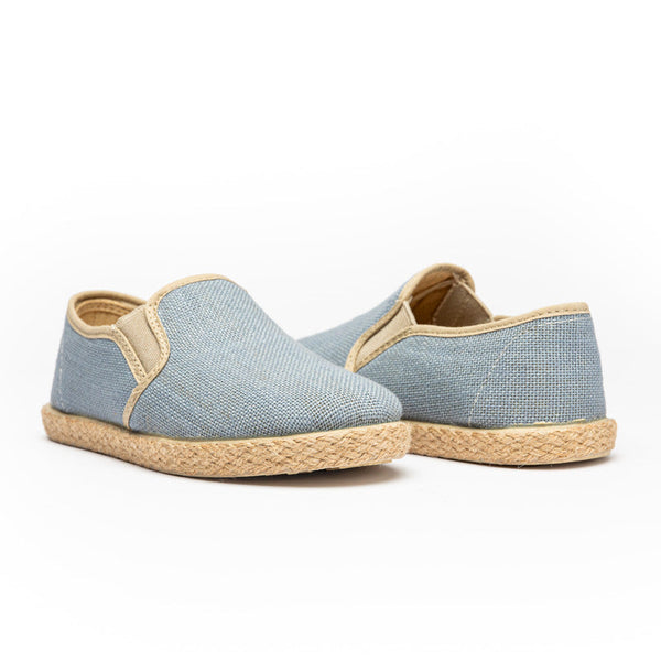 Linen Yute Slip-on Sneakers in Denim by childrenchic