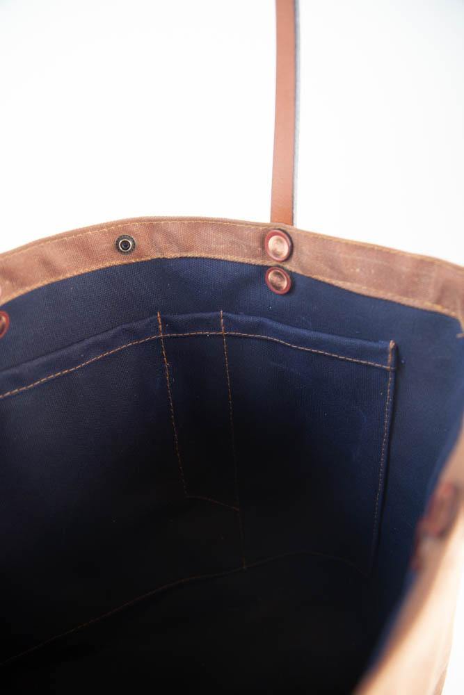 The New Craft Tote in Waxed Canvas and Leather - Brush Brown by Sturdy Brothers