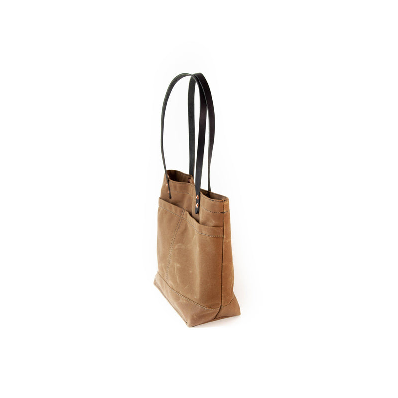 The New Craft Tote in Waxed Canvas and Leather - Field Tan by Sturdy Brothers
