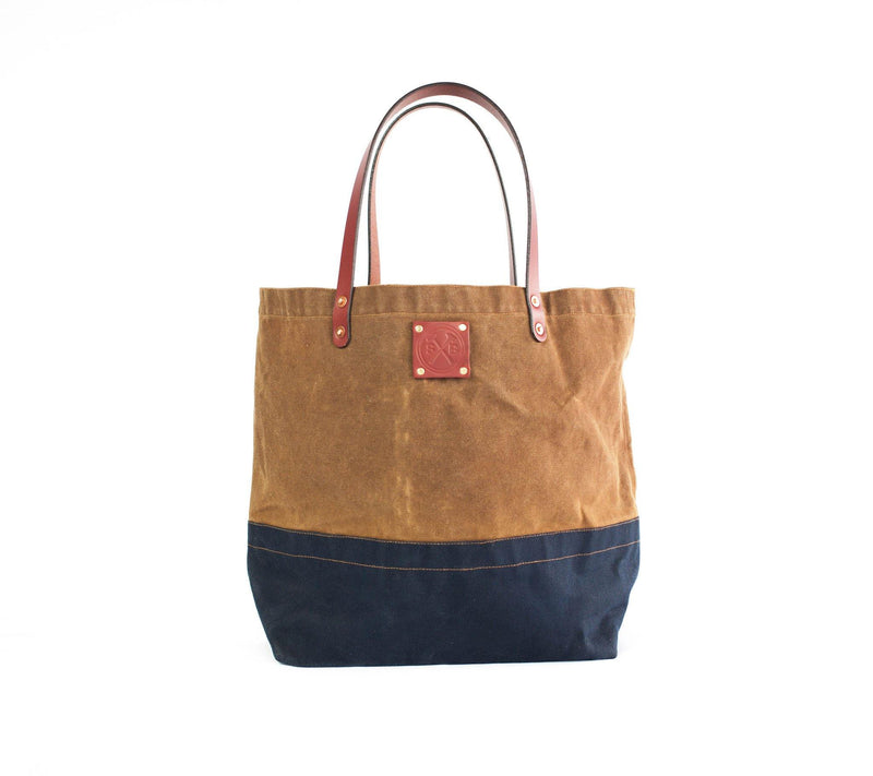 The Craft Tote Bag Nutmeg T./ Navy B. by Sturdy Brothers