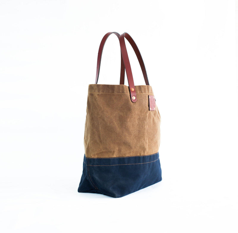 The Craft Tote Bag Nutmeg T./ Navy B. by Sturdy Brothers