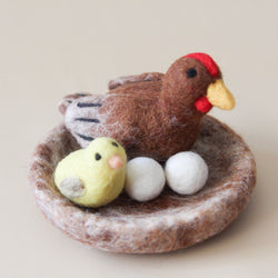 Felt Hen and Chick Set by Play Planet