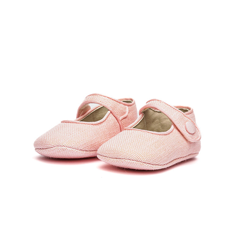 My-First Linen Mary Janes in Rose by childrenchic
