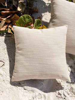 Natural Waves Beige Outdoor Pillow
