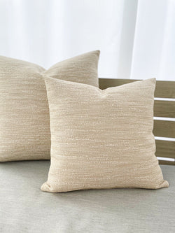 Dreamy Weave Beige Outdoor Pillow