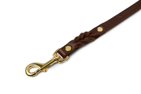 Butter Leather City Dog Leash - Classic Brown by Molly And Stitch US