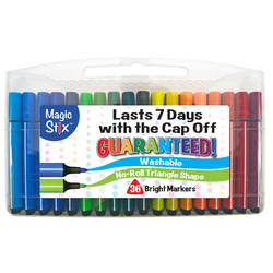 Triangular Magic Stix Markers, 36 Pack, Last 7 Days NO Cap! by The Pencil Grip, Inc.