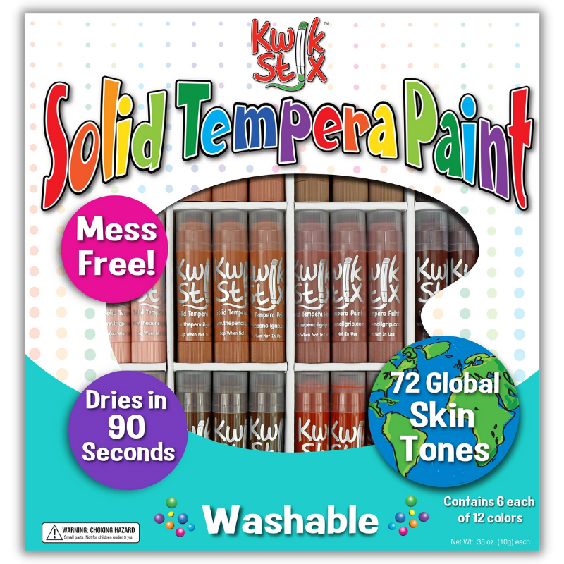 NEW! Kwik Stix Global Skin Tones, Class Pack Set of 72 Colors by The Pencil Grip, Inc.