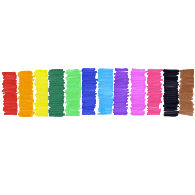 Magic Stix Triangular Marker 24 Color Set in Plastic Case
