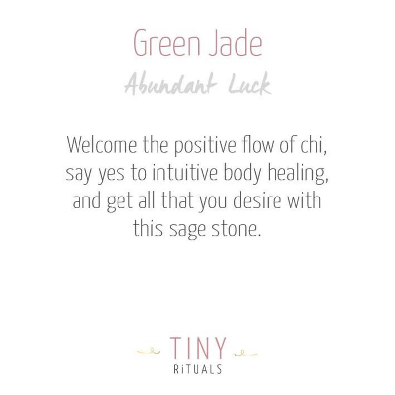 Green Jade Energy Bracelet by Tiny Rituals