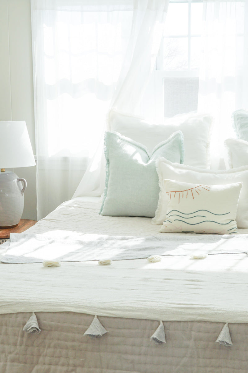 Light Aqua So Soft Linen Pillows