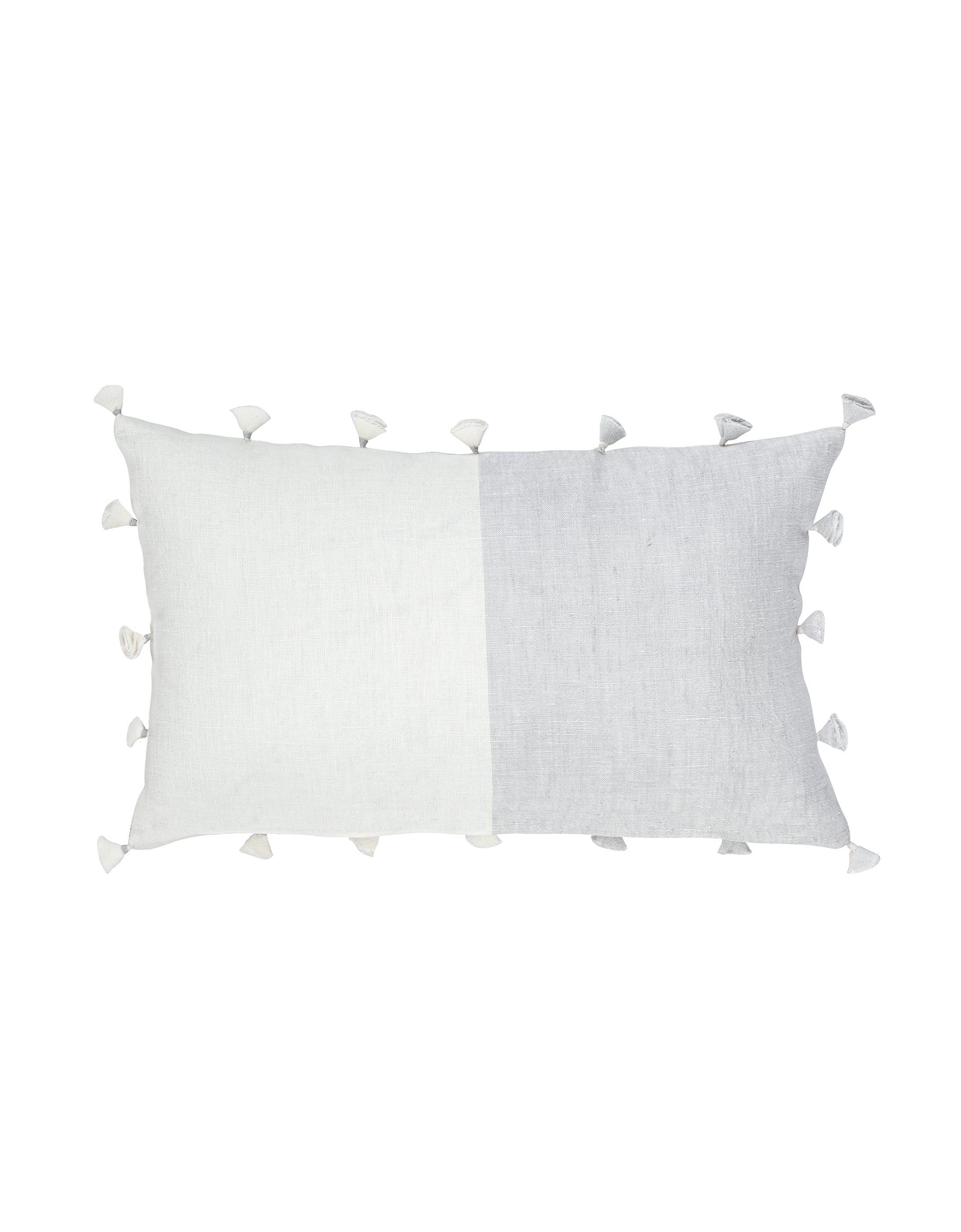 Light Grey Tassels So Soft Linen Pillows