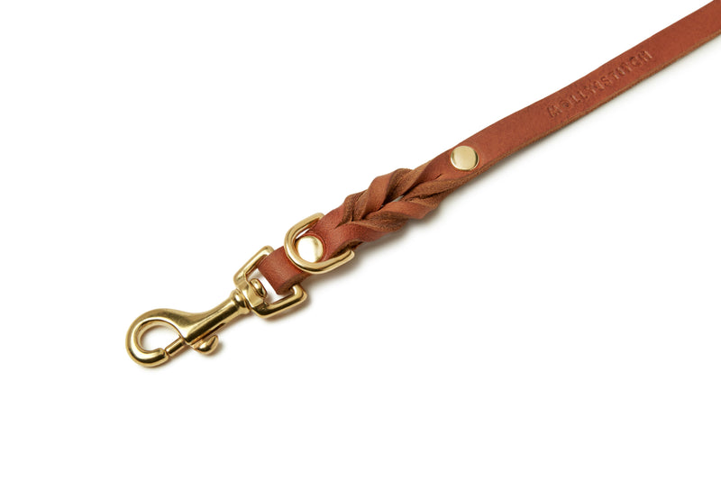 Butter Leather City Dog Leash - Sahara Cognac by Molly And Stitch US