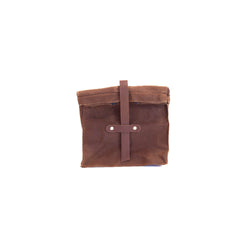 Lunch Sack Nutmeg Waxed Canvas & Leather by Sturdy Brothers
