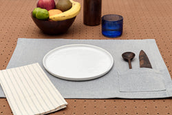 Placemats & Napkins Bundle:  Placemats with Pockets + Cloth Napkins / Set of 4 by MEEMA