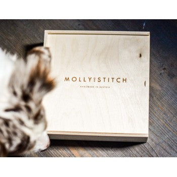 Touch of Leather Dog Collar - Lipstick by Molly And Stitch US