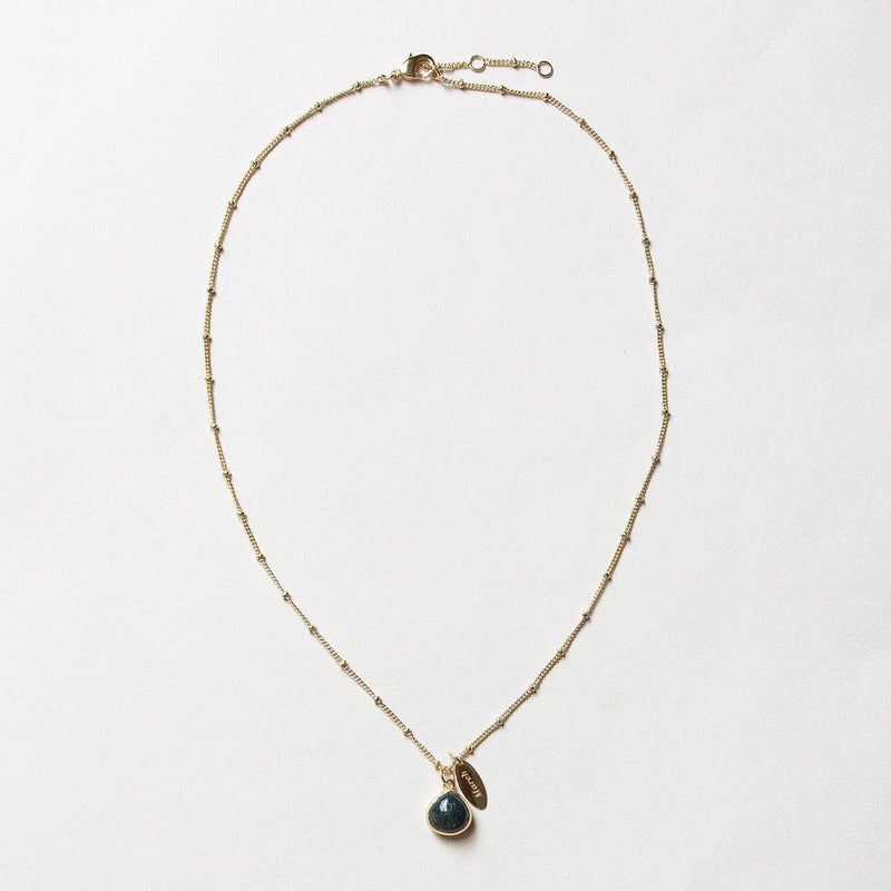 March Bloodstone Birthstone Necklace by Tiny Rituals