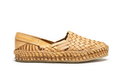 Women's Woven Flat in Honey + No Stripes by Mohinders