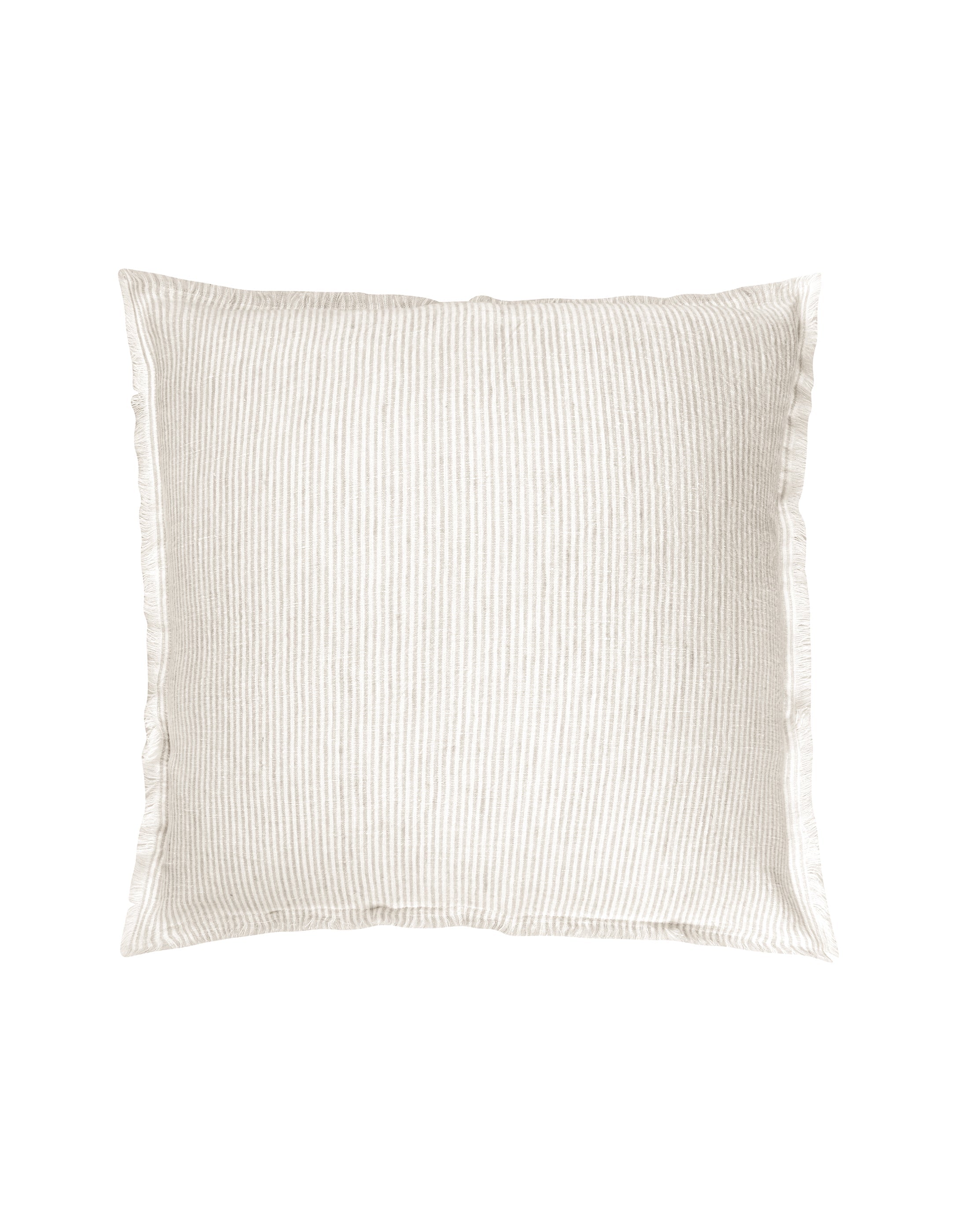 Natural Beige & White Striped So Soft Linen Pillow