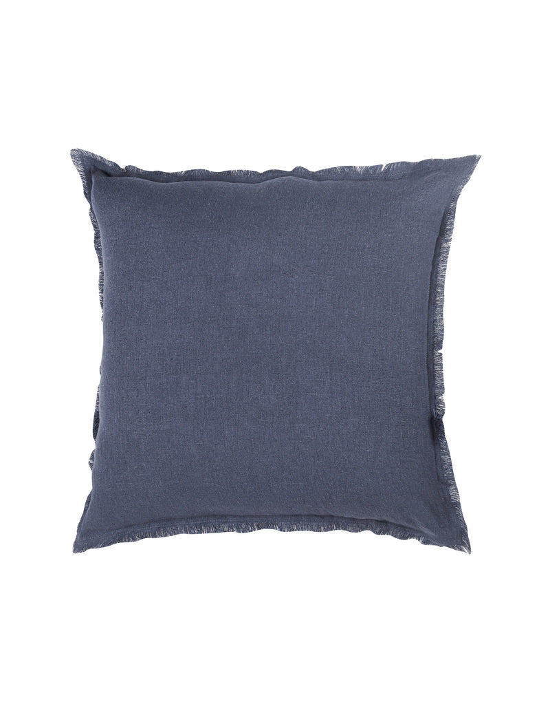 So Soft Navy Blue Linen Pillow