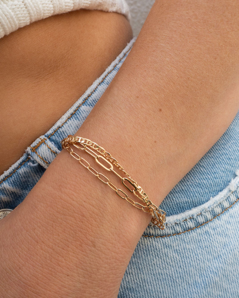 Gemma Thick Chain Bracelet by Eight Five One Jewelry
