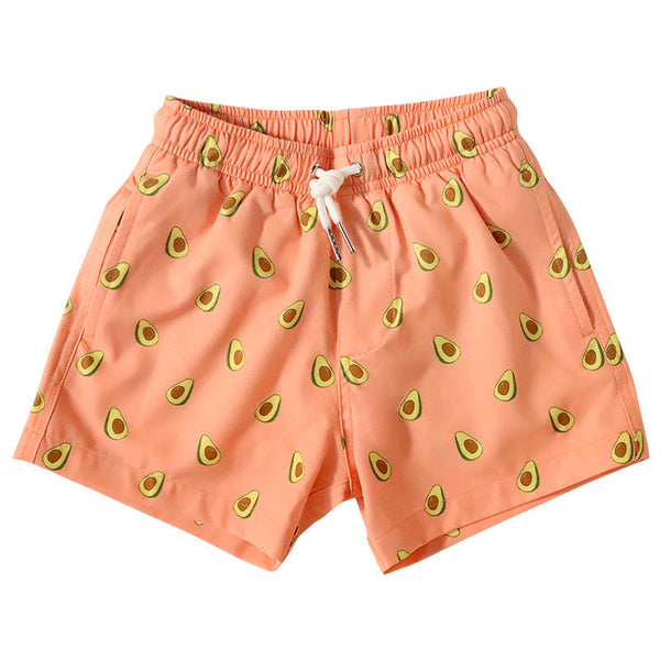 Pink Avocado - Kids Swim Trunks