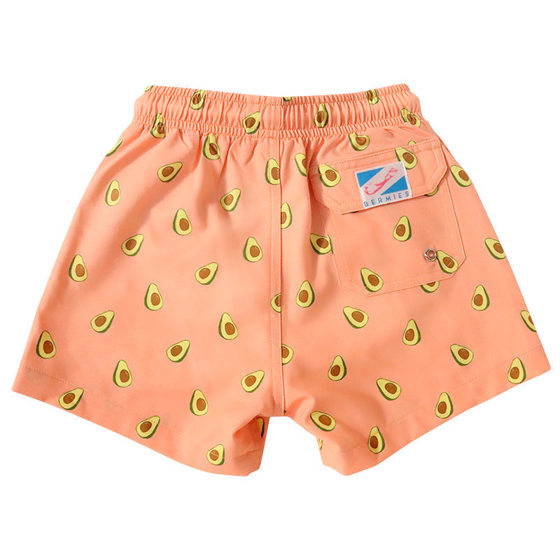 Pink Avocado - Kids Swim Trunks