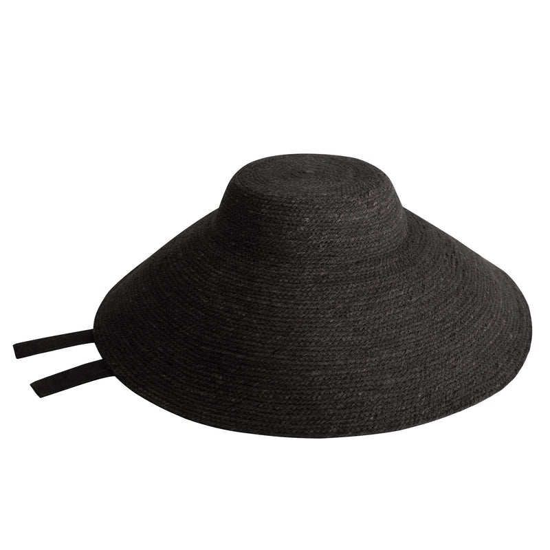 REIGN Jute Hat, in Black by BrunnaCo