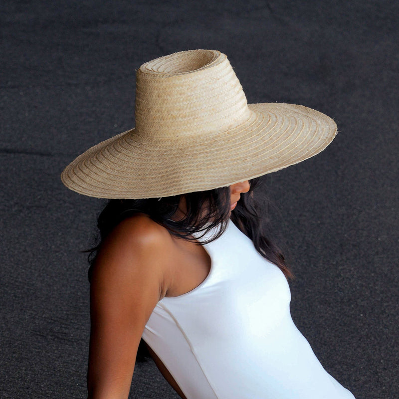 RIANNA Palm Straw Hats in Natural by BrunnaCo