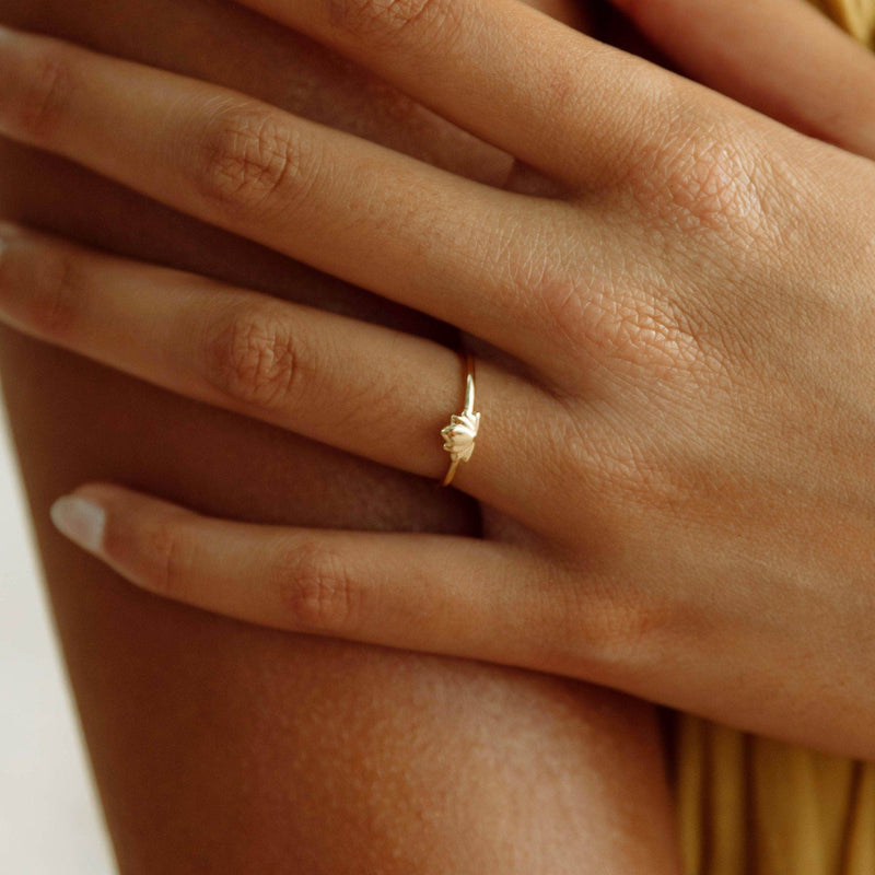 Lotus Gold Ring by Tiny Rituals
