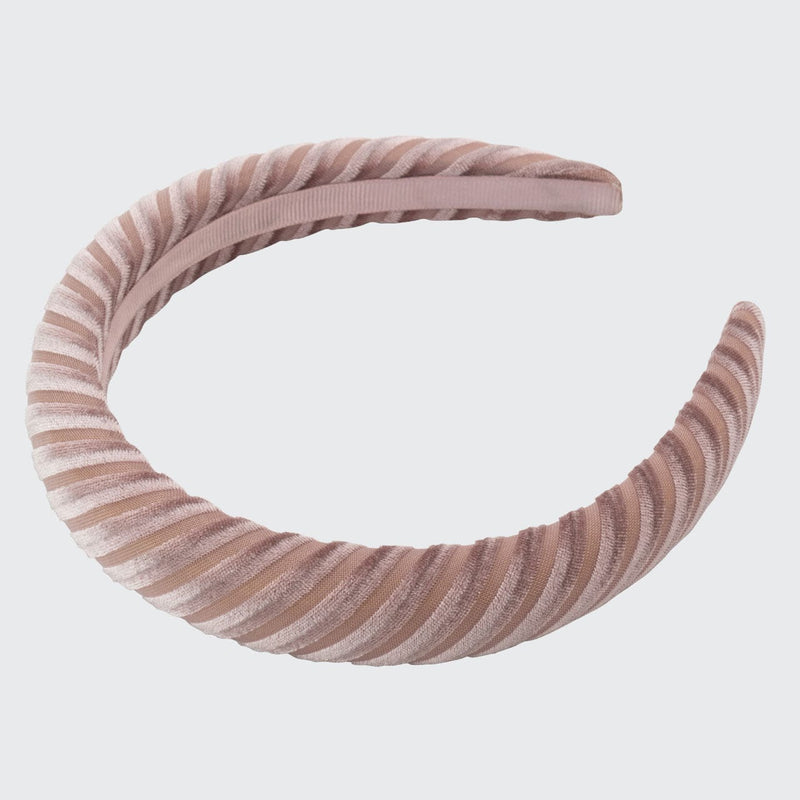Padded Velvet Headband - Blush by KITSCH