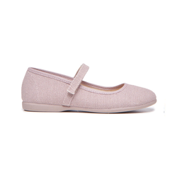 Classic Canvas Mary Janes in Textured Mauve by childrenchic