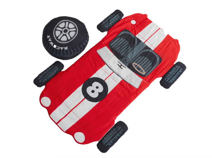 Red Race Car Sleeping Bag by Wonder and Wise