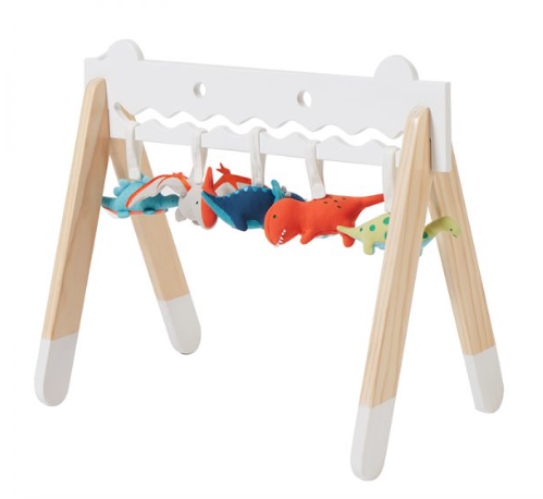 Funny Face Baby Gym with Dinosaur Rattles by Wonder and Wise
