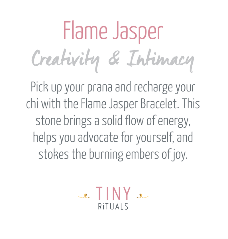 Flame Jasper Energy Bracelet 8mm by Tiny Rituals