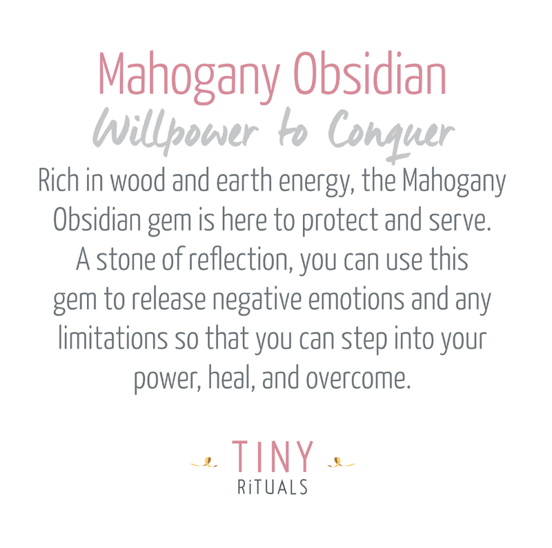 Mahogany Obsidian Energy Bracelet by Tiny Rituals
