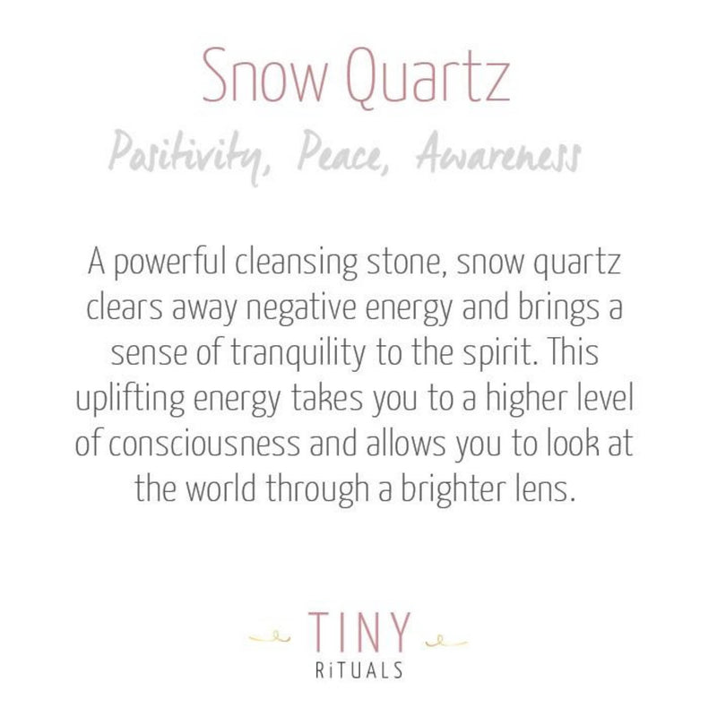 Snow Quartz Energy Bracelet by Tiny Rituals