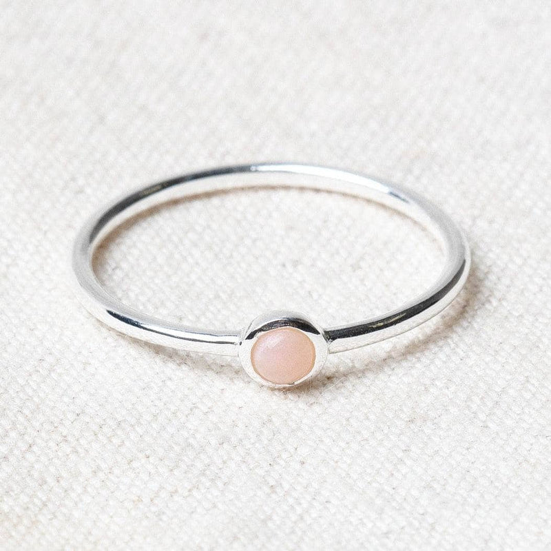 Pink Opal Silver or Gold Ring by Tiny Rituals