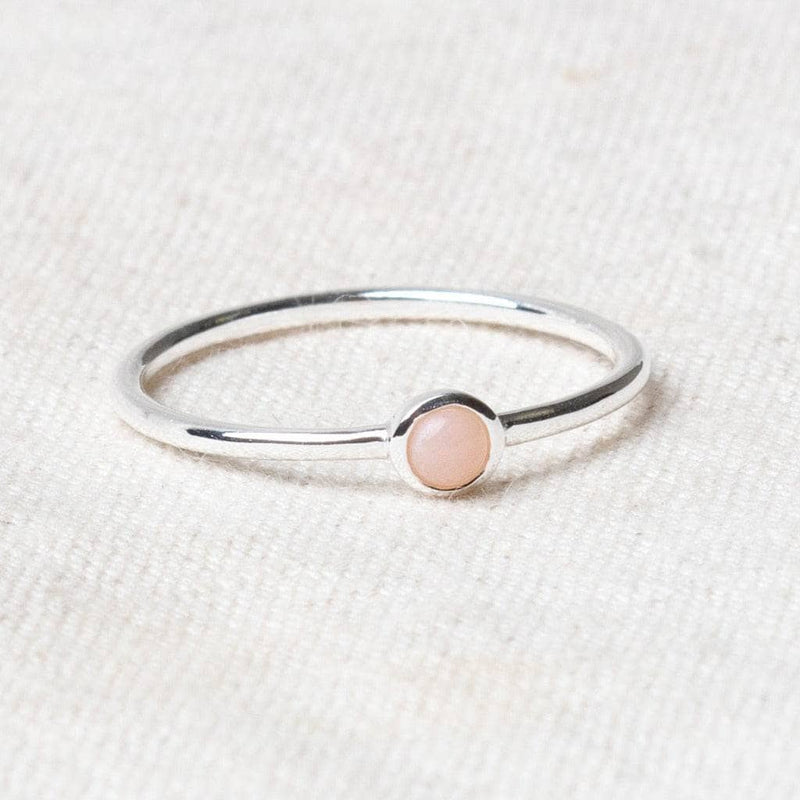 Pink Opal Silver or Gold Ring by Tiny Rituals