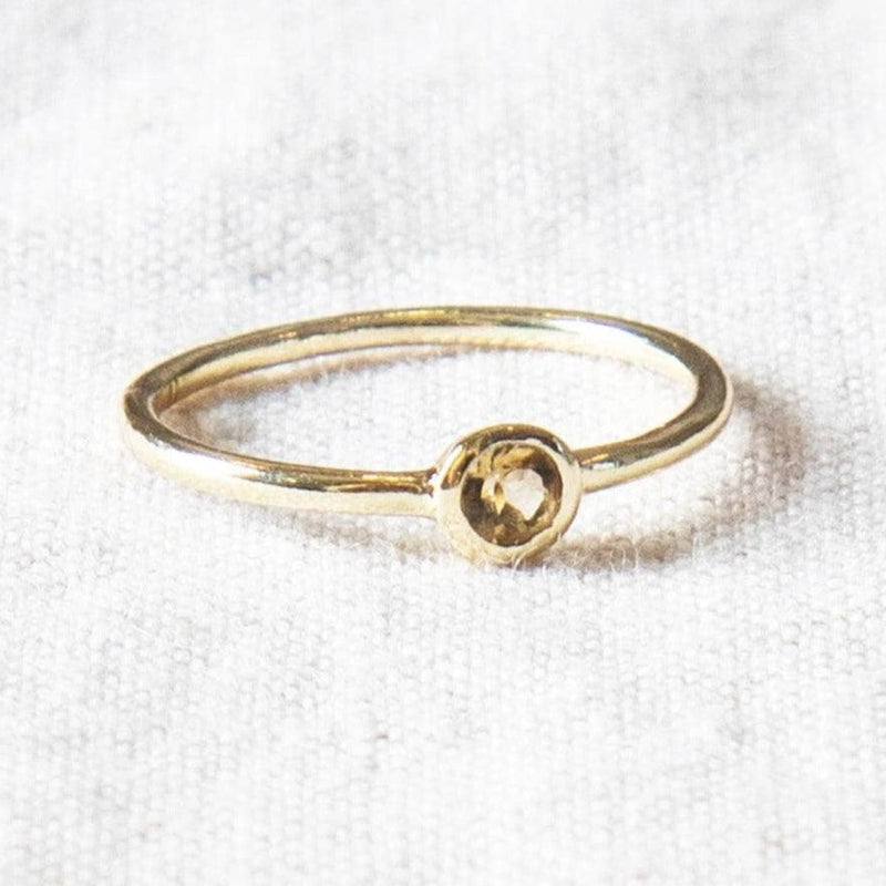 Citrine Silver or Gold Ring by Tiny Rituals