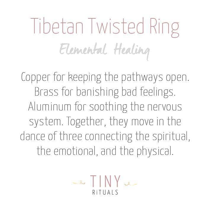 Tibetan Twisted Healing Ring by Tiny Rituals