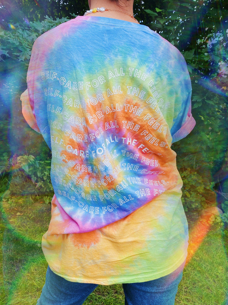The Cureist Rainbow Tie Dye Tee - Self care for all the feels
