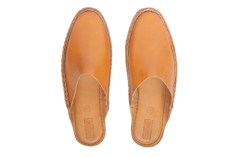Men's Soft Solid City Slipper in Amber by Mohinders