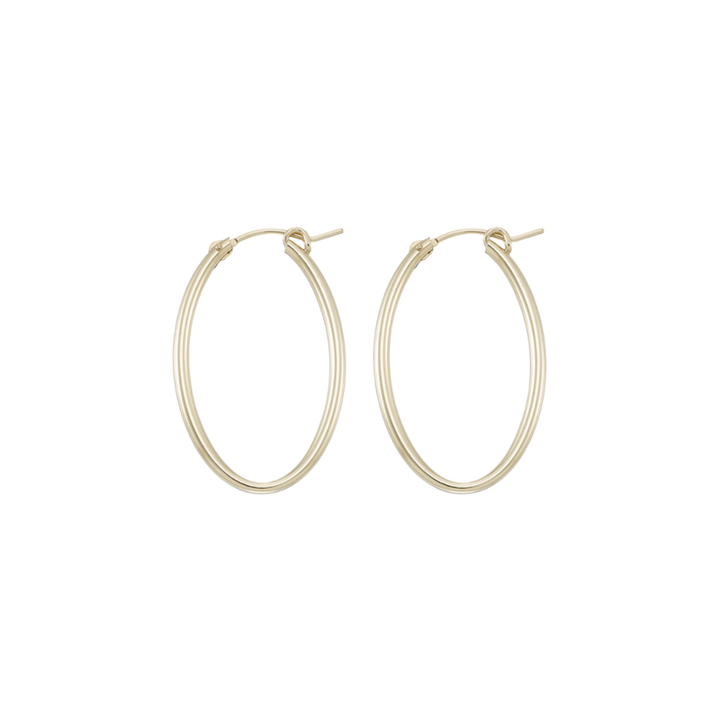 14k Gold-Filled Oval Hoops by Urth and Sea