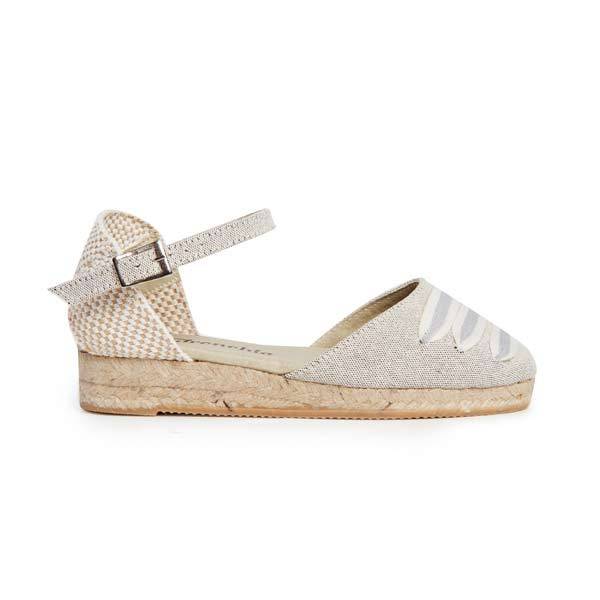 Canvas Espadrille Sandals with Striped Weave by childrenchic