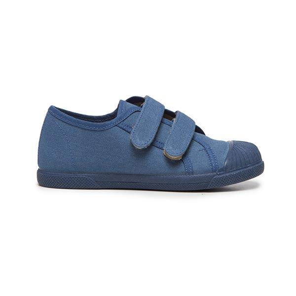 Double Hook and Loop Sneakers in Indigo by childrenchic