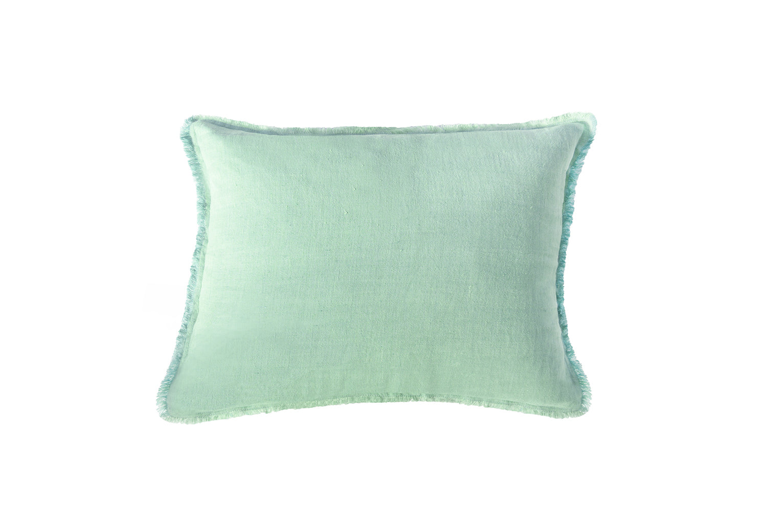 Mint Green So Soft Fringe Linen Pillows